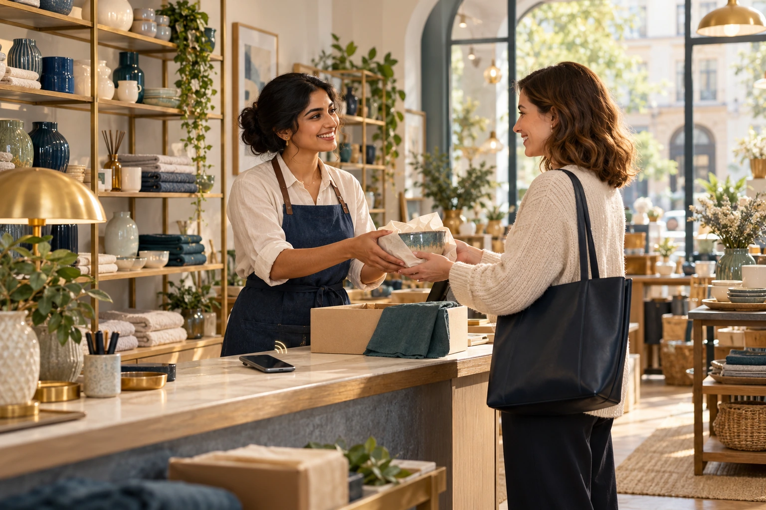 Illustrative retail business scene